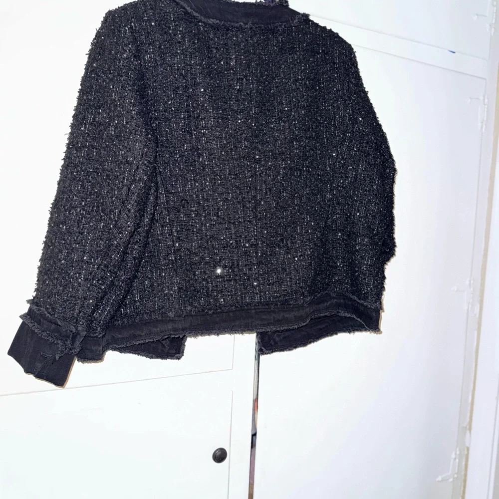 Nanette Lepore Black Tweed Blazer - Picture 13 of 15